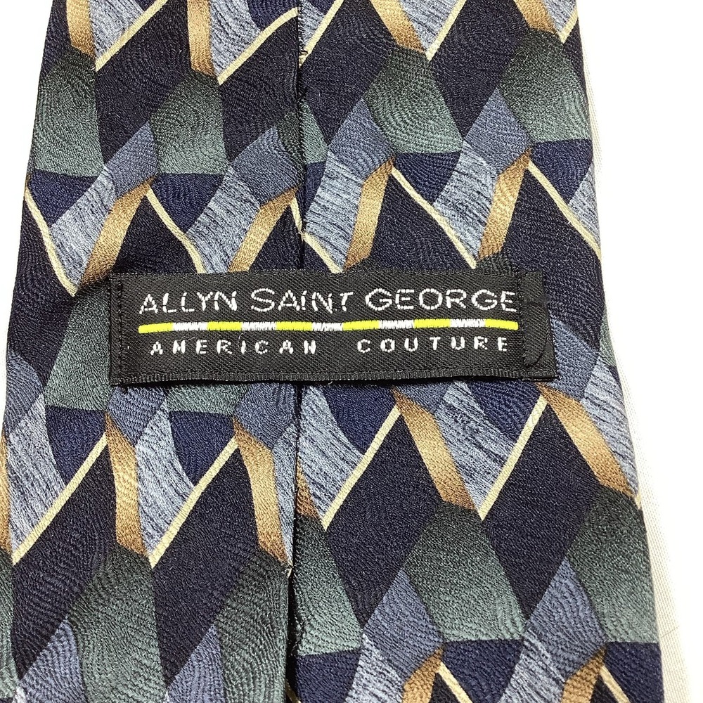 Allyn Saint George Men's Silk‎ Geometric Tie